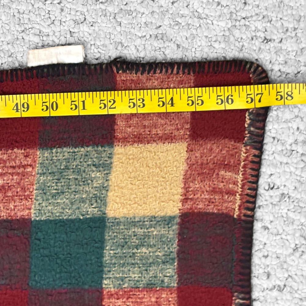 Biederlack VTG Lodge Plaid Colorblock Throw Blanket Reversible 58x46 Cabincore - Picture 9 of 9
